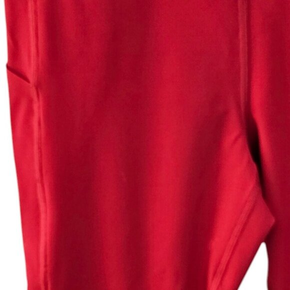 Lululemon Pace Rival Crop Size 10 Red 22" Full On Luxtreme Athletic Leggings - Picture 2 of 12